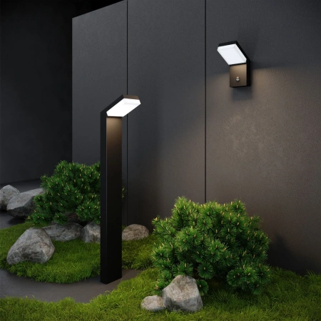 Ландшафтный светодиодный светильник Sensor IP54 Elektrostandard 1542 TECHNO LED черный