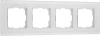 Рамка из стекла на 4 поста Werkel Senso белый soft-touch W0043101