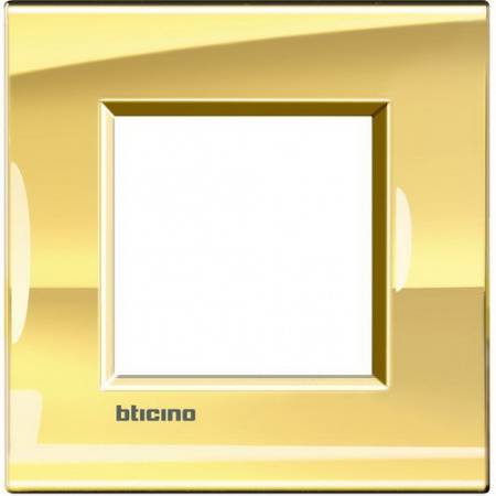 Рамка 4 местная Золото металл Bticino LivingLight LNA4802M4OA