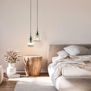Подвесной светильник со стеклянным плафоном TK Lighting 11145 Sophia Green Cognac