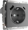 Розетка с заземлением, шторками и USB тип A+C графит матовый Werkel Встраиваемые механизмы графит матовый W1171764