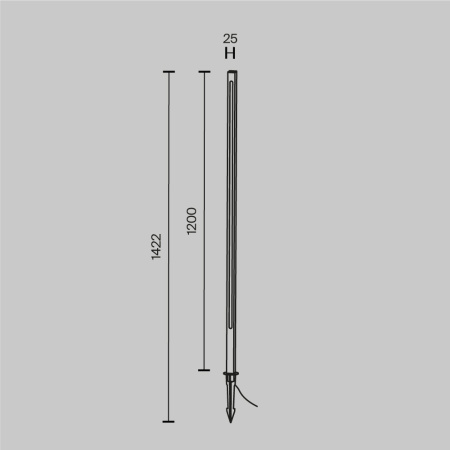 Уличный грунтовый светодиодный светильник Maytoni Pole O440FL-L18GF3K
