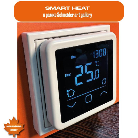 Программируемый терморегулятор с возможностью управления через смартфон IQ Watt SMART HEAT Wi-Fi BLACK 00411