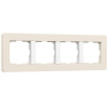 Рамка 4-постовая Werkel Split айвори-белый soft-touch W0043066