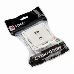 EYR-2USB-type-C EKF PROxima EKF EKF Стокгольм цвет белый