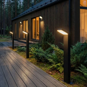 Ландшафтный уличный светильник Sensor 3000K Чёрный IP54 Elektrostandard 1542 TECHNO LED черный