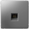Розетка компьютерная RJ45, кат. 5е Systeme Electric ArtGallery сталь GAL000983