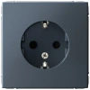 Розетка с заземлением со шторками Systeme Electric ArtGallery, 16А, грифель  GAL000745
