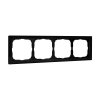 Рамка 4-пост Systeme Electric ArtGallery Pure органическое стекло черный GAL321004