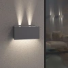 Уличный настенный светодиодный светильник с лучами WINNER DOUBLE LED IP54 Elektrostandard 35137/W серый