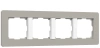 Рамка 4-постовая Werkel Split дымчатый-белый, soft-touch W0043067