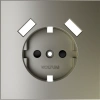Накладка для розетки с заземлением и защитными шторками, с USB A+A Voltum S70 шелк Soft touch пластик (VLS000904)