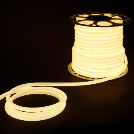 Светодиодный гибкий неон 220 В 9.6 Вт/м 144 Led/м 2835 IP67, круглый дневной белый 4200 K, 50 м Elektrostandard Гибкий неон 220V 9,6W 144Led 2835 IP67 круглый дневной белый, 50 м