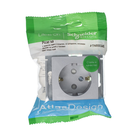ATN000345 Systeme Electric Schneider Atlas Design цвет алюминий