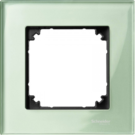 Рамка 1-постовая стеклянная Schneider Electric M-Elegance Merten Systeme M MTN404104, изумруд