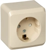 Розетка с заземлением со шторками 16А Systeme Electric Etude, кремовый PA16-004K
