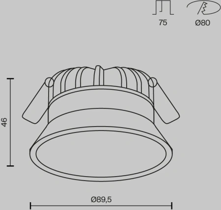 Светильник встраиваемый светодиодный Maytoni Okno DL055-8W3-4-6K-W