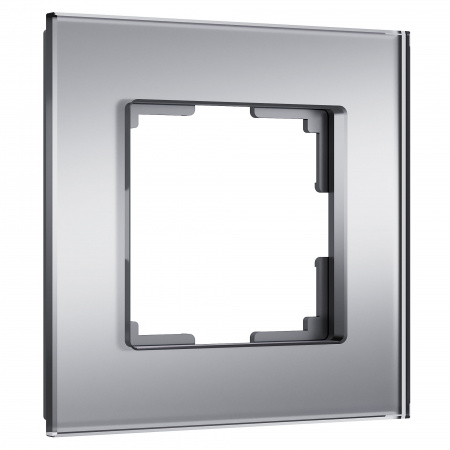 Рамка из стекла на 1 пост Werkel Senso серебряный soft-touch W0013106