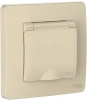 Розетка Systeme Electric Blanca С/У IP44 с заземлением со шторками, с крышкой, 16А, 250В, БЕЖЕВЫЙ BLNRS441117