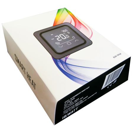 Программируемый терморегулятор с возможностью управления через смартфон IQ Watt SMART HEAT Wi-Fi BLACK 00411