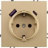 Розетка штепсельная SCHUKO 16A/250 В с USB A+C 20W, золотой Kollinger Eclipse EC-016GD