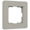 Рамка 1-постовая Werkel Split дымчатый-белый, soft-touch W0013067