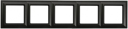 Рамка пятиместная цвет матовый чёрный Jung Eco Profi Standart EPS485SWM