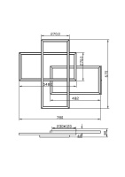 Люстра потолочная светодиодная Maytoni Line MOD016CL-L80BK