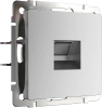 Розетка Ethernet RJ-45 серебряный матовый Werkel Встраиваемые механизмы серебряный матовый W1181065