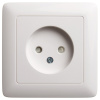 Розетка без заземления со шторками 10А Systeme Electric Hit, БЕЛЫЙ RS10-135-B
