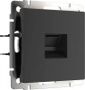 Розетка компьютерная RJ-45 cat. 6A экранированная Werkel черный матовый W5120108