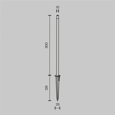 Уличный грунтовый светодиодный светильник Maytoni Spear O441FL-L1GF3K