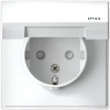 Розетка с заземлением со шторкой и крышкой, 16А, IP44 Systeme Electric ArtGallery, БЕЛЫЙ GAL440146