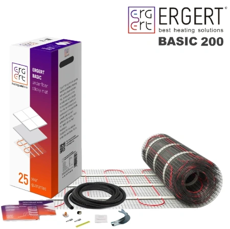 Нагревательный мат ERGERT Basic 200 - 8,0 кв.м. (ETMB2001600)