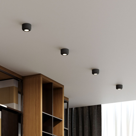 Светильник потолочный светодиодный 7W 4000K чёрный Elektrostandard 25088/LED