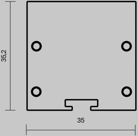 Комплект заглушек (для профиля 35×35) 2 шт., Maytoni ALM-3535BT-B-EC 642038