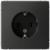 Розетка с заземлением Systeme Electric ArtGallery, 16А, БАЗАЛЬТ  GAL001443