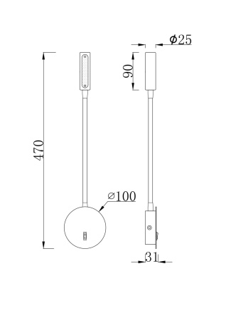 Бра Maytoni Stem C035WL-L3W3K