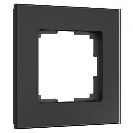 Рамка из стекла на 1 пост черный soft-touch Werkel Senso W0013108
