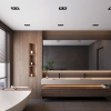 Светильник встраиваемый светодиодный с антибликовой решеткой Tetro 20W 4000K черный IP44 Elektrostandard 15277/LED