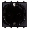 Розетка 220v c/з и шторками черная DKC Avanti 4402002