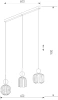 Подвесной светильник со стеклянными плафонами TK Lighting 11042 Sophia Cognac