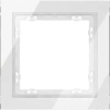 Рамка стеклянная на 1 пост Voltum S70 белый глянцевая (VLS110101)