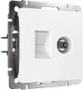 Розетка ТВ+Ethernet RJ-45 6 cat. белый Werkel Встраиваемые механизмы белые W1181301