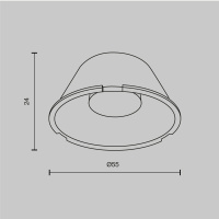 Линза 50mm 60° 12Вт Maytoni Focus Led LensD49-60