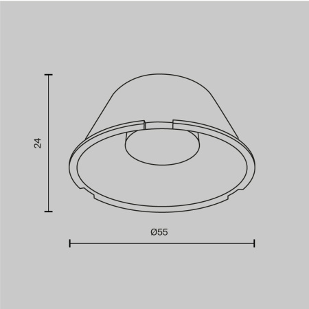 Линза 50mm 24° 12Вт Maytoni Focus Led LensD49-24