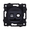 Розетка двойная спутниковая SAT + RJ45 Cat.6, черный Kollinger REA-014BK для Aspekt, Eleganz, Reflex
