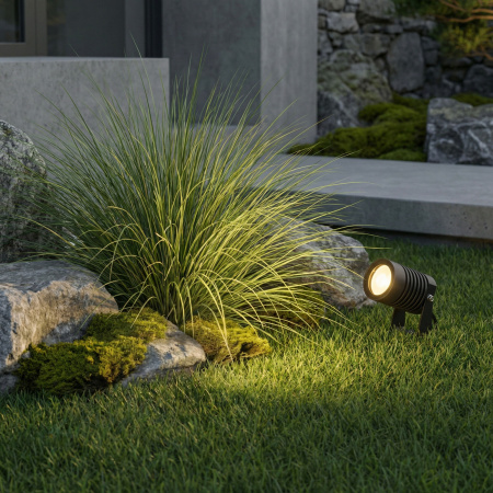 Ландшафтный поворотный светильник Landscape LED 3000K черный IP54 Elektrostandard 043 FL LED черный