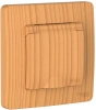 Розетка Systeme Electric Blanca С/У IP44 с заземлением со шторками, с крышкой, 16А, 250В, ЯСЕНЬ BLNRS441115