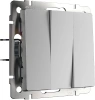 Выключатель 3-клав серебряный матовый Werkel W1130065